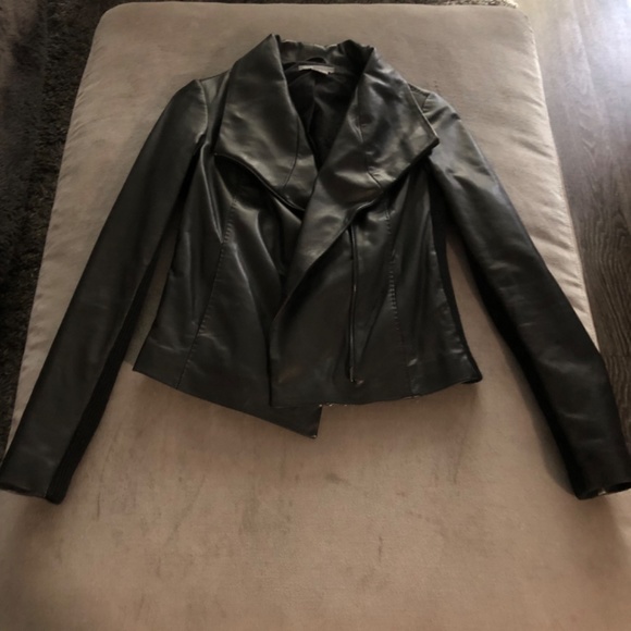 Vince black leather jacket xs - Picture 3 of 5